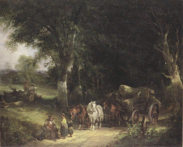 William Shayer Carging Timber in the New Forest (mk37) Germany oil painting art